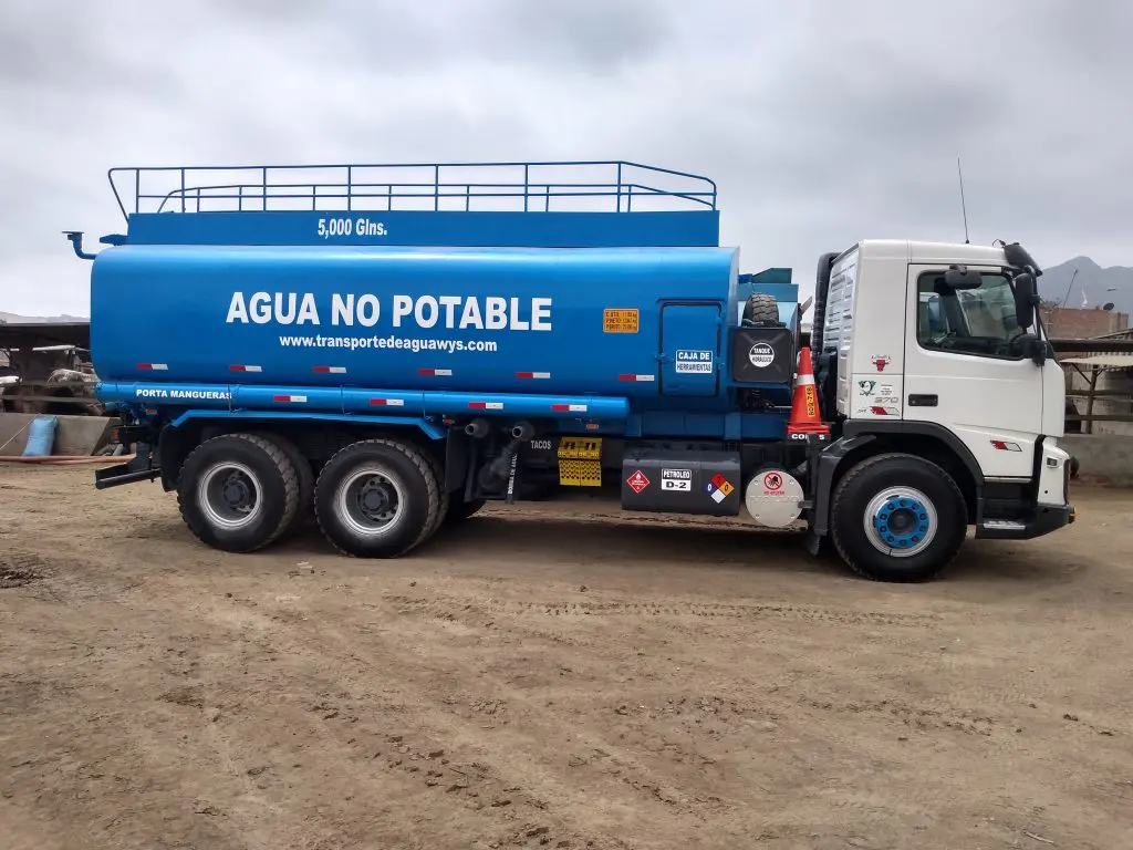 Alquiler de cisterna de agua 5000 galones