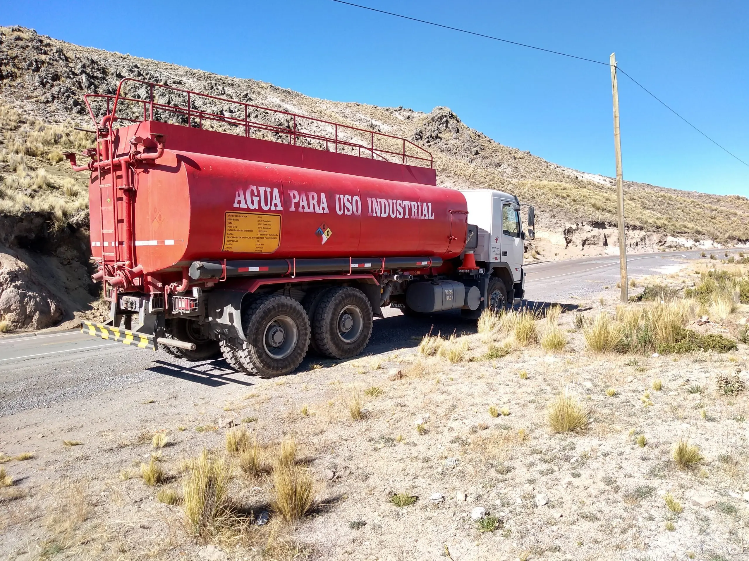 Camión de cisterna de agua capacidad