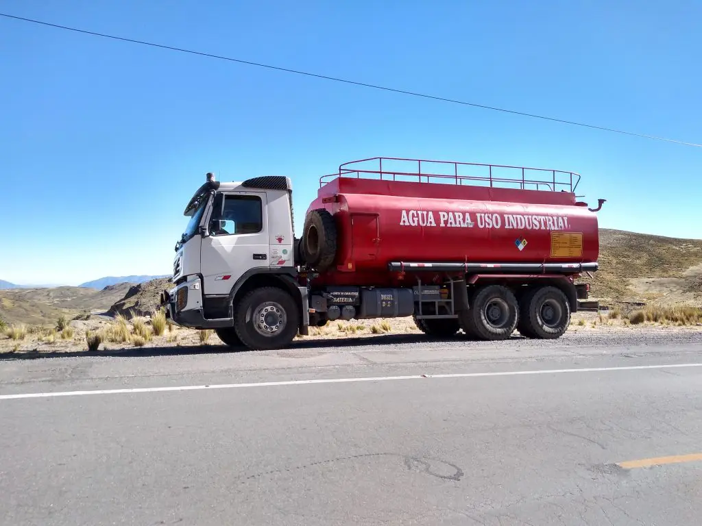 Transporte de agua potable en cisternas