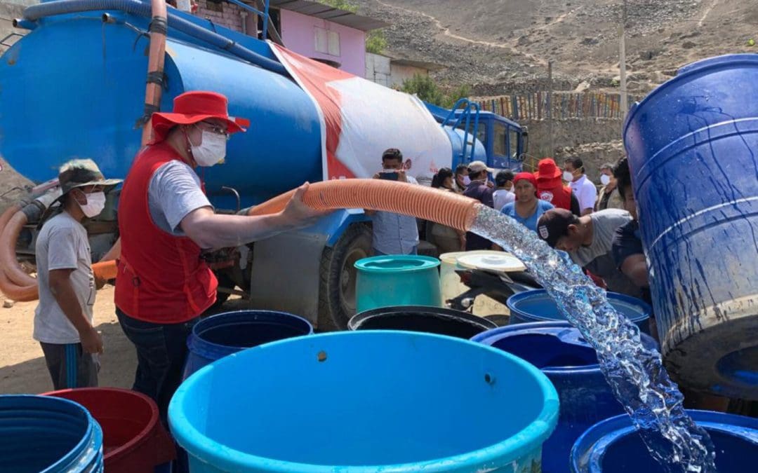 Cisterna de agua camión